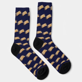 Calcetines Cannoli on Navy Blue Background