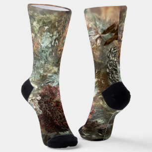 Calcetines Capas apagadas de cristales marrones