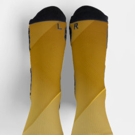 Calcetines Capas diagonales de oro abstracto Arte de lujo