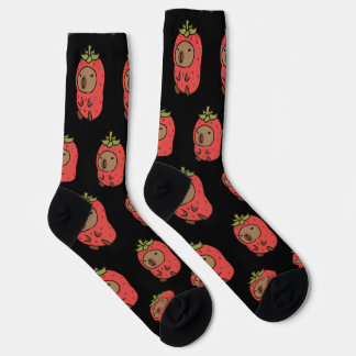 Calcetines Capybara in a Strawberry Suit Socks | Cute Animal 