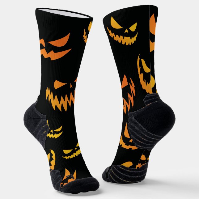 Calcetines Cara de calabaza de Jack O Lantern (Angular)