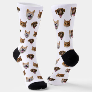 Calcetines Cara de perro personalizada, regalo de foto de mad