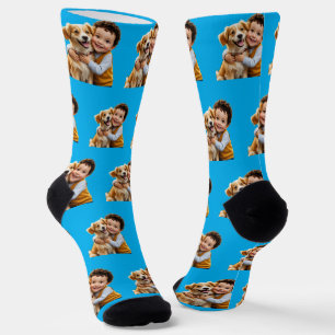 Calcetines Cara personalizada para niños y mascotas Foto Imag
