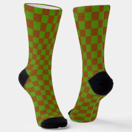Calcetines Caramel apple checkered board pattern