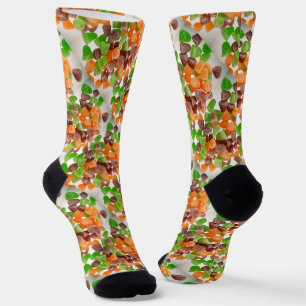Calcetines Caramelo de goma naranja verde rojo espolvoreado p