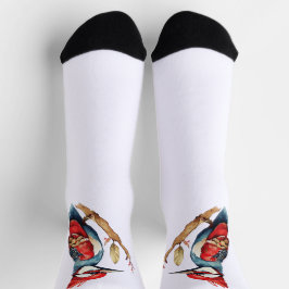 Calcetines Carpintero rojo y azul