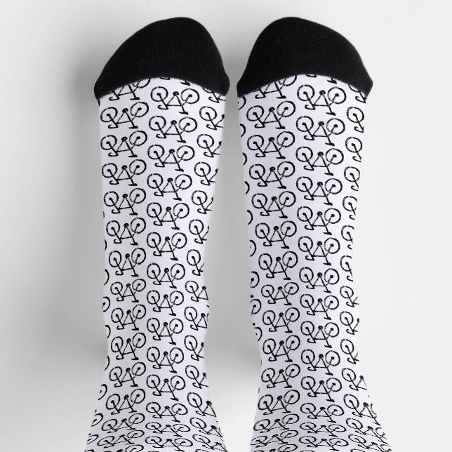 Calcetines Carreras Bike Lino Print (Arriba)