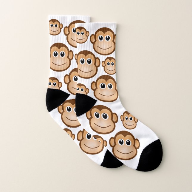 Calcetines Cartoon Sock Monkey Chimp Socks (Par)