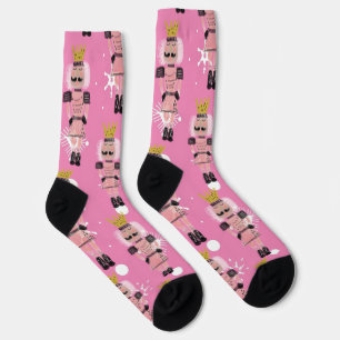 Calcetines Cascanueces de Navidad Dibujado a Mano Soldado Ros