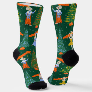 Calcetines Cascanueces navideño caprichoso Ballet Verde