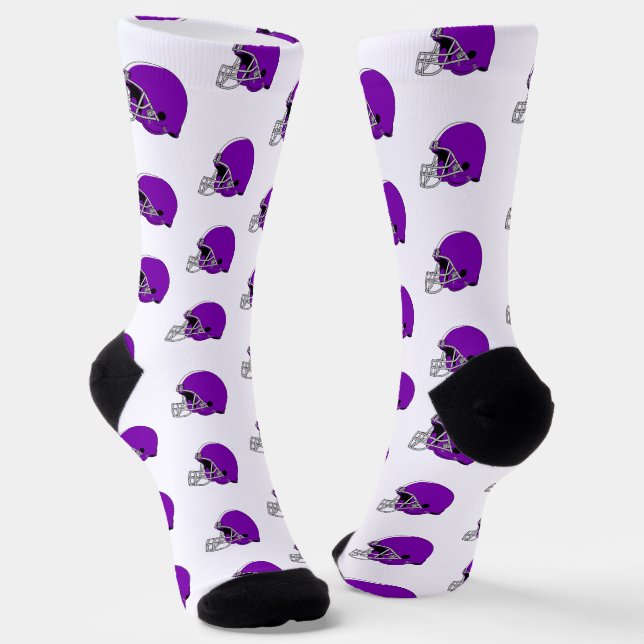Calcetines Cascos de fútbol morados (Angular)