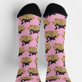 Calcetines Cat in a box Cute Animal design