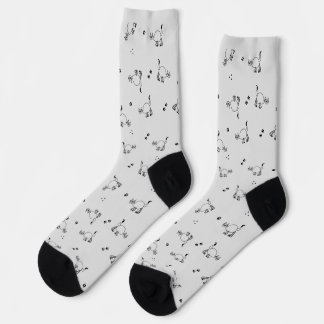 Calcetines Cat Line Art Pattern Sock by AuthentiKids