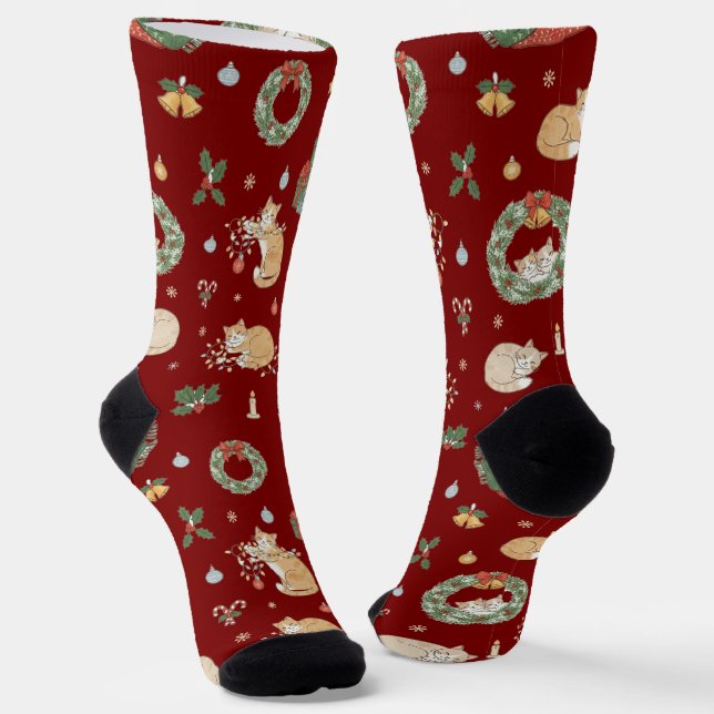 Calcetines Cat Lover's Christmas Gift Socks (Angular)