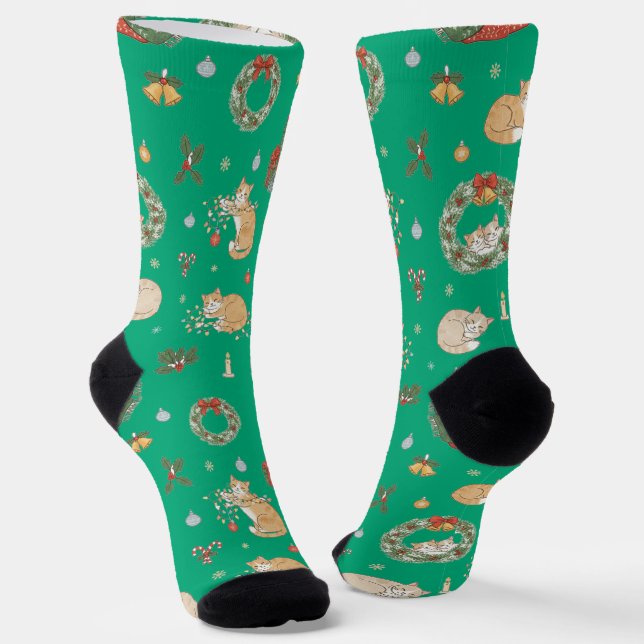 Calcetines Cat Lover's Christmas Gift Socks (Angular)