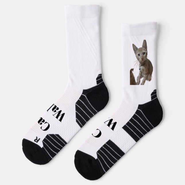 Calcetines "Cat Walk", crea tu propio Personalizable fotográf (Izquierda)