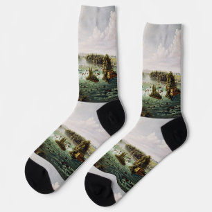 Calcetines Cataratas de Saint Anthony por Henry Lewis