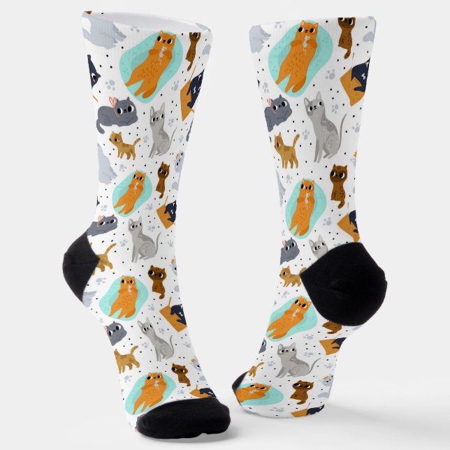 Calcetines Cats Pattern for Cat Lovers (Angular)