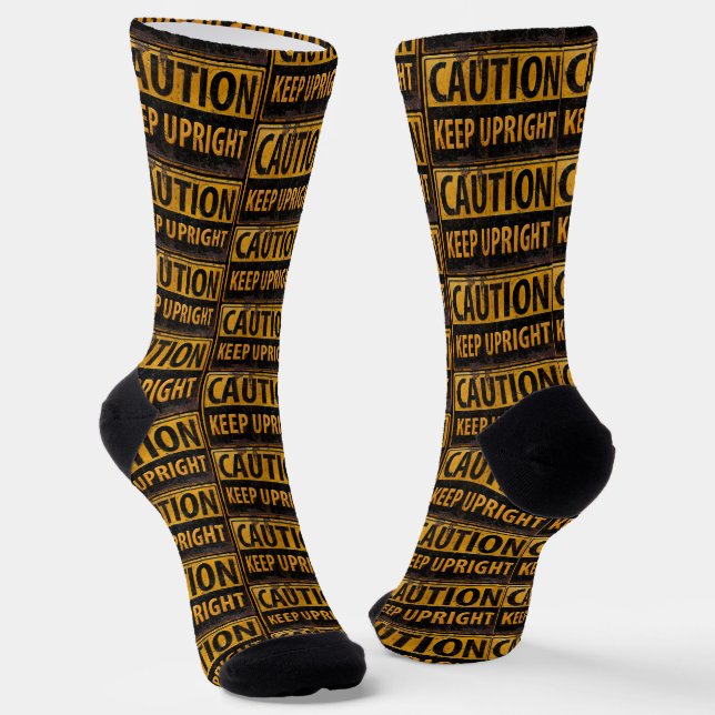 Calcetines CAUTION Keep Upright Metal  Caution Sign Big (Angular)