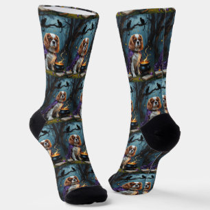 Calcetines Cavalier King Charles Spaniel Whimsical Halloween