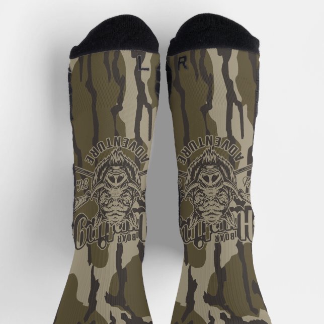 Calcetines Caza de jabalí en camo de Bottomland (Arriba)