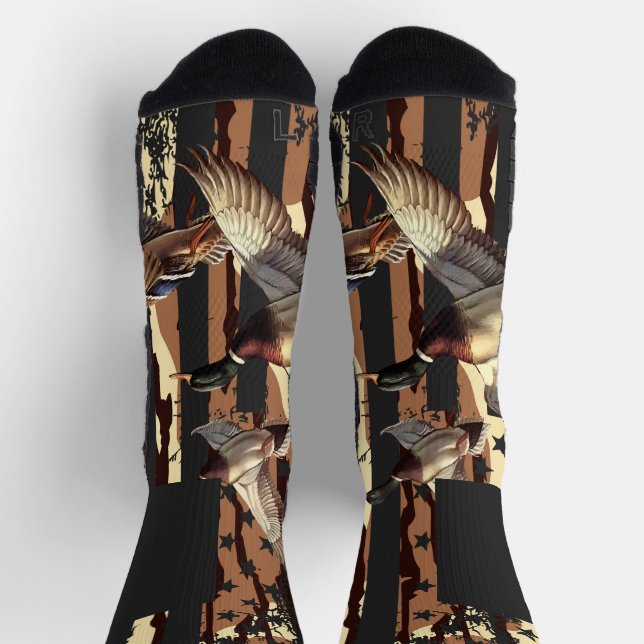 Calcetines Caza de pato Bandera estadounidense Waterfowl Bott (Arriba)