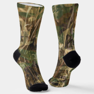 Calcetines Caza Impresión de camuflaje de bulrush de pesca