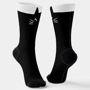 Calcetines Cazadores de cabeza de gato negro divertidos