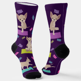 Calcetines Cazas de la tripulación de Chihuahua de yoga diver