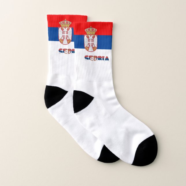 Calcetines Cazones de la bandera serbia (Par)