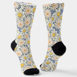 Calcetines Cazones de patrón floral de girasol caprichoso