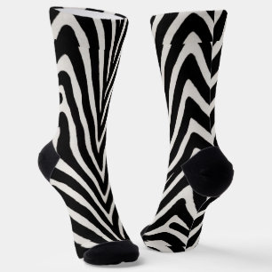 Calcetines 🖤 Cebra Negra Blanca Moderna y Audaz 🖤
