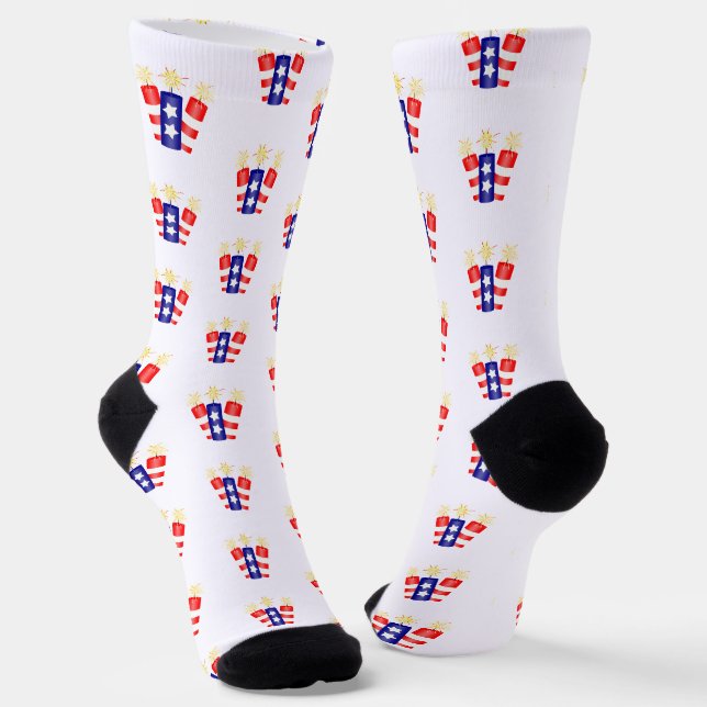 Calcetines Celebración de Cuetes de 4 de Julio (Angular)