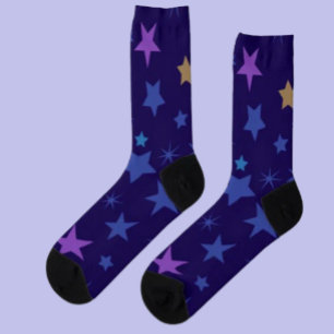 Calcetines Celestial Whispers – Estrellas Colorida