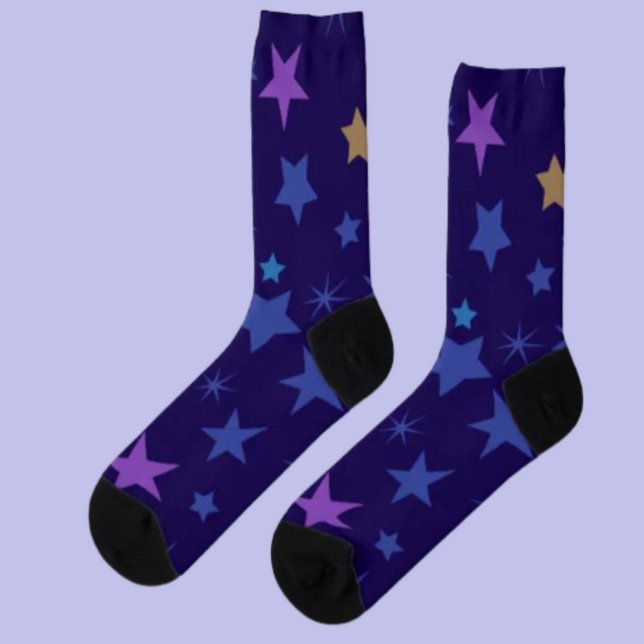Calcetines Celestial Whispers – Estrellas Colorida (Subido por el creador)