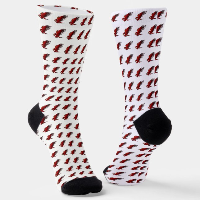 Calcetines Cernícalo de avena roja y negra personalizado colo (Angular)