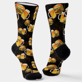 Calcetines Cerveza hamburguesa en la oscuridad
