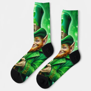Calcetines Cerveza Verde Duende Verde del Día de San Patricio