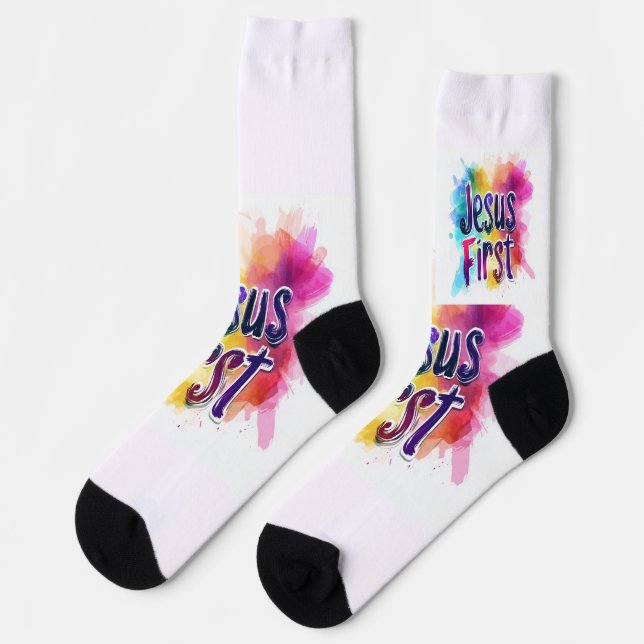 Calcetines Chaussettes de sport mixtes Jesus First (Izquierda)