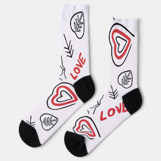 Calcetines Chaussettes mi-longues motifs cœurs love