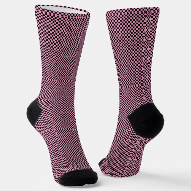 Calcetines Checkered black and pink socks (Angular)