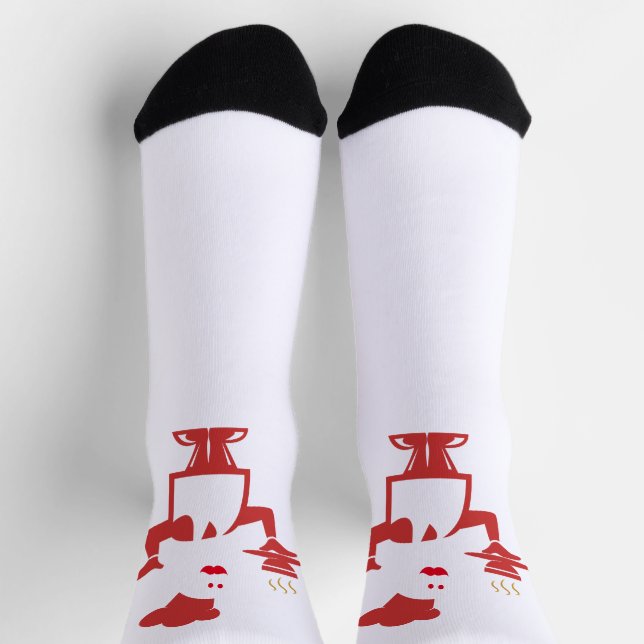 Calcetines Chef sosteniendo un tazón de sopa (Arriba)