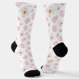 CALCETINES CHERRY BLOSSOM SAKURA PATRÓN DE NOMBRE SOCKS