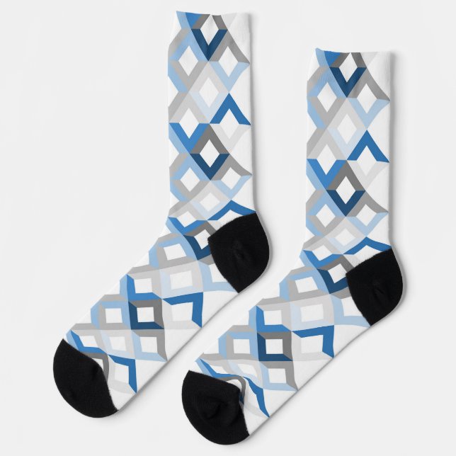 calcetines chevrones azules (Izquierda)