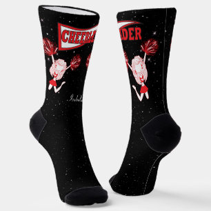 Calcetines Chica animador rojo y blanco