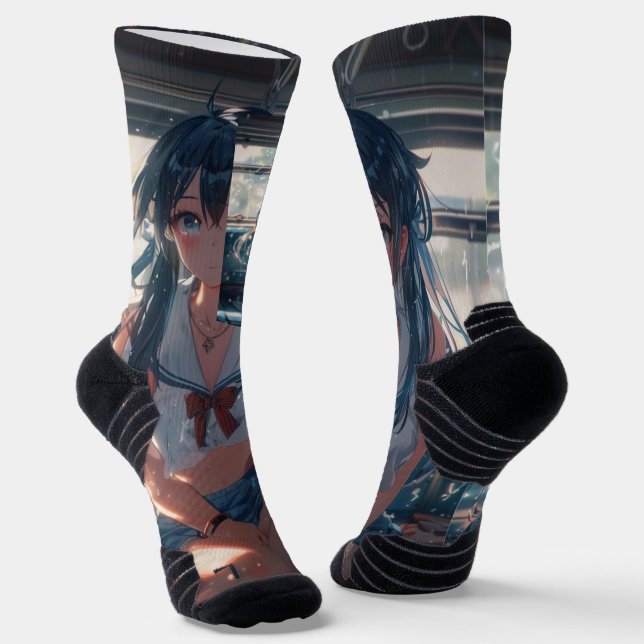 Calcetines Chica Anime en Tren (Angular)