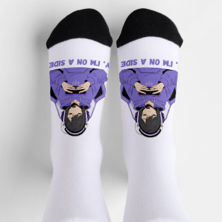 Calcetines Chica Anime Gamer Arte de Juego Púrpura