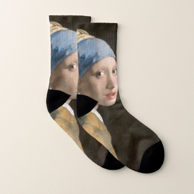 Calcetines Chica con arte Pearl Earring-Johannes Vermeer (Par)
