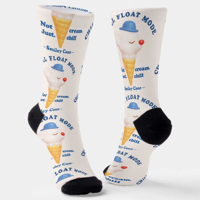 Calcetines Chill Float Mode: Not Just Cream Dog Ice Cream (Angular)