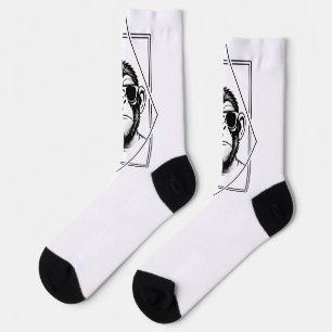 Calcetines Chimpancé Retro-Chic Diamante – La Geometría se En